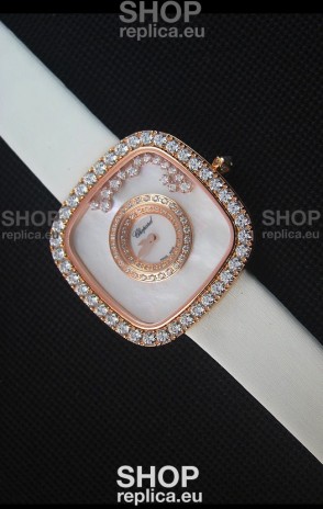 Chopard Happy Diamonds 38MM White Strap in White Dial
