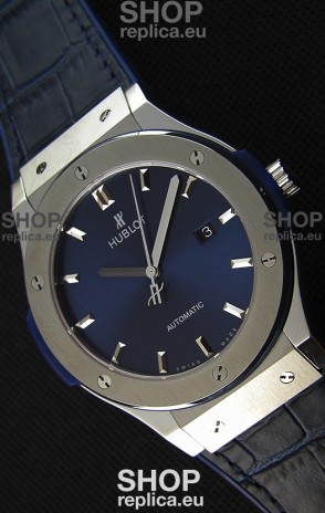 Hublot Classic Fusion Blue Titanium Swiss Replica Watch - 1:1 Mirror Replica