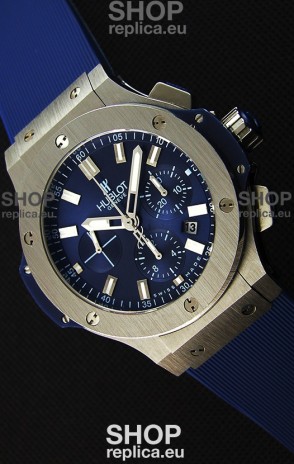 Hublot Big Bang Steel Blue Swiss Replica Watch 1:1 Mirror Replica 