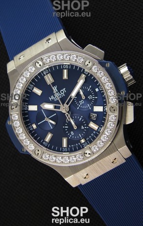 Hublot Big Bang Blue Steel Blue Dial Swiss Replica Watch 1:1 Mirror Replica