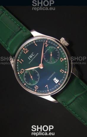 IWC Portugieser Swiss 1:1 Mirror Replica Watch Green Dial Steel Case Watch