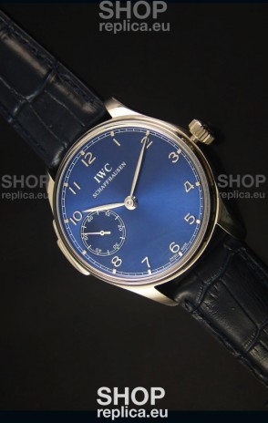 IWC Portuguese Handwind Ref# IW5242 Swiss 1:1 Mirror Blue Dial Watch