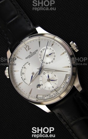 Jaeger LeCoultre Master Geographic Power Reserve Steel Case Steel Dial Swiss Replica Watch 