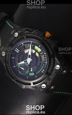 Linde Werdelin Spidolite II Swiss Replica Watch in Green Forged Carbon Case