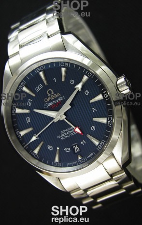 Omega Seamaster Aqua Terra GMT 150M 43MM 1:1 Mirror Replica Watch Blue Dial