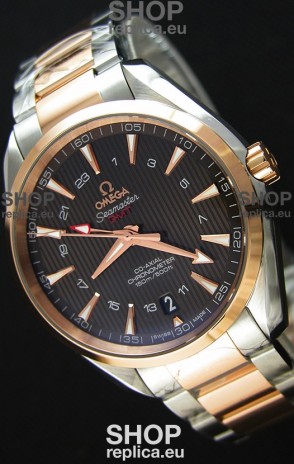 Omega Seamaster Aqua Terra GMT 150M 43MM 1:1 Mirror Replica Watch Two Tone Case