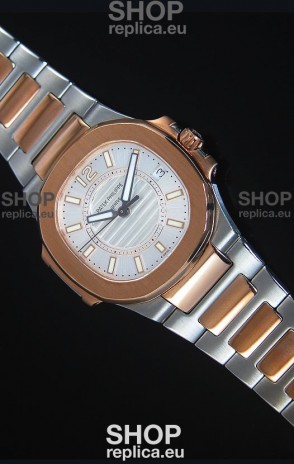 Patek Philippe Ladies Nautilus Two Tone Rose Gold Watch 36MM 