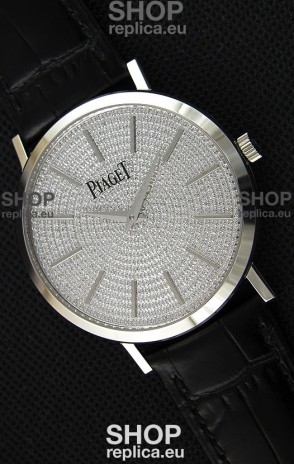 Piaget Altiplano G0A36128 Paved Diam Dial Swiss Quartz Replica Watch in Steel Case