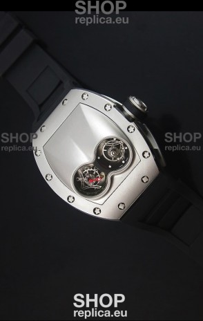 Richard Mille RM053 Tourbillon Pablo Mac Donough Swiss Replica Watch in Titanium Case Black Strap