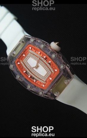 Richard Mille RM07-02 Sapphir Ladies Swiss Replica Watch in White Pearl Dial 