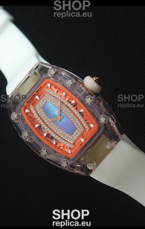 Richard Mille RM07-02 Sapphir Ladies Swiss Replica Watch in Blue Pearl Dial 