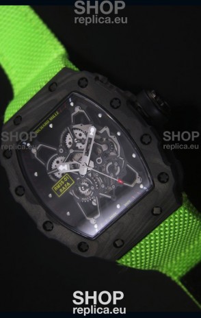 Richard Mille RM35-01 Rafael Nadal Edition Swiss Replica Watch Green Nylon Strap