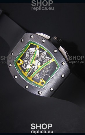 Richard Mille RM061 Ceramic Case Swiss Yellow/Green Bezel Replica Watch