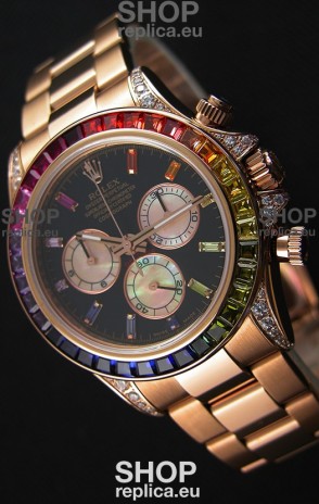 Rolex Cosmograph Daytona 116595RBOW Rverose 1:1 Mirror Replica Cal.4130 Movement