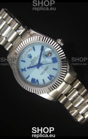 Rolex Day Date Light Blue Dial Replica Watch 40MM - 3255 Swiss Movement