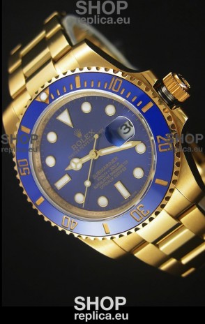 Rolex Submariner 16618 Gold Ceramic Bezel Replica 1:1 Watch with Swiss 3135 Movement
