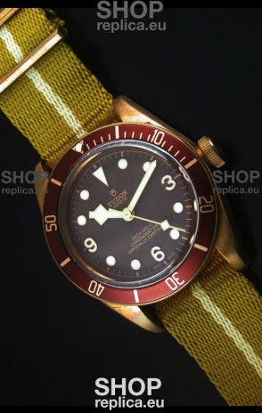 Tudor Heritage Bay Bronze Swiss Replica Watch with NATO Strap 