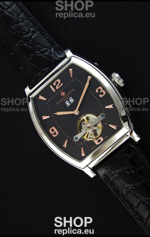 Vacheron Constantin Malte Japanese Tourbillon Replica Watch Black Dial