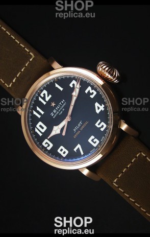 Zenith Pilot Type 20 Extra Special Edition Rose Gold Swiss 1:1 Mirror Replica Watch 