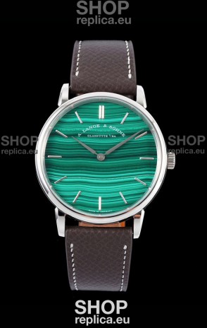 A.Lange & Sohne Saxonia Thin Swiss Replica Watch Steel Case Green Dial