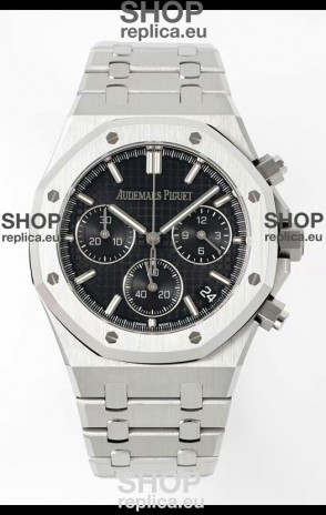 Audemars Piguet Super Clone Royal Oak Chronograph 26240 - 904L Steel in Black Dial 41MM