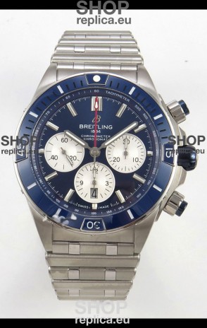 Breitling Chronomat Super Clone B01 42 Edition Swiss 904L Steel Watch Blue Dial 