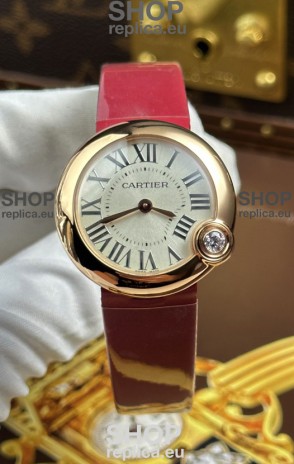 Ballon Blanc De Cartier Swiss Quartz Replica Watch in Rose Gold Casing