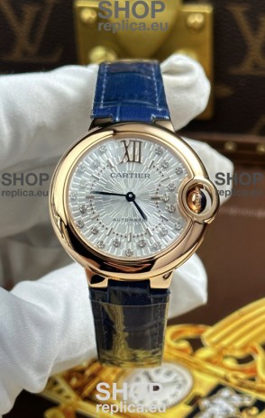 Ballon De Cartier Swiss Quartz 1:1 Mirror Quality 33MM in Rose Gold 