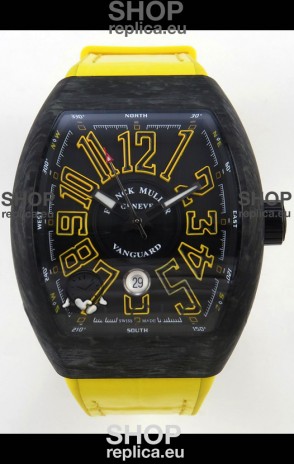 Franck Muller Super Clone Vanguard V45 Racing Carbon Watch in Nylon Strap