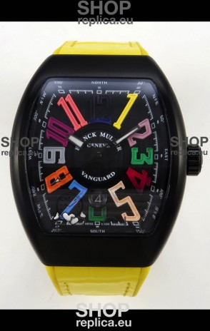 Franck Muller Super Clone Vanguard V45 Racing Carbon Watch in Nylon Strap