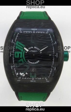 Franck Muller Super Clone Vanguard V45 Racing Carbon Watch in Nylon Strap