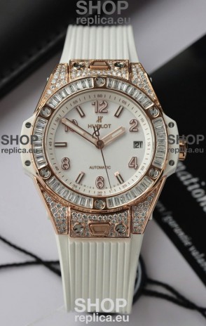 Hublot Big Bang One Click King White Dial Rose Gold Swiss Replica Watch 39MM