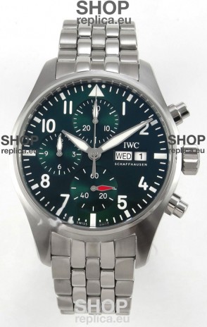 IWC Super Clone Pilot Chronograph Edition Green Dial Swiss Replica Watch 