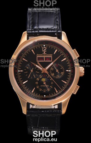 Jaeger LeCoultre Master Control Chronograph Calendar Rose Gold Swiss Replica Watch 