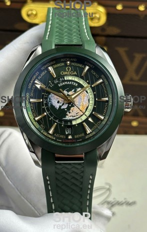 Omega Seamaster Aqua Terra 150M Worldtime Rubber Strap Swiss Replica Watch