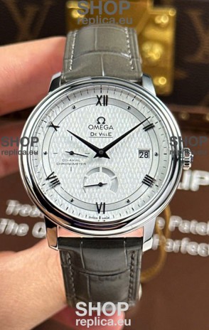Omega De Ville Prestige Super Clone Power Reserve 904L Steel Replica Watch
