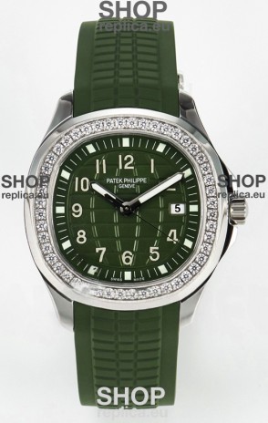 Patek Philippe Aquanaut 5267 Green Dial Swiss Quartz Movement Replica Watch 