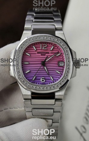 Patek Philippe 7010R Gradient Purple and Pink Dial Swiss Quartz Replica Watch