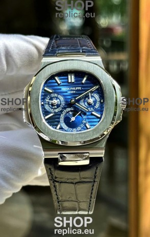 Patek Philippe Nautilus 5740 Perpetual Calendar Stainless Steel Purple Dial Swiss Replica Watch