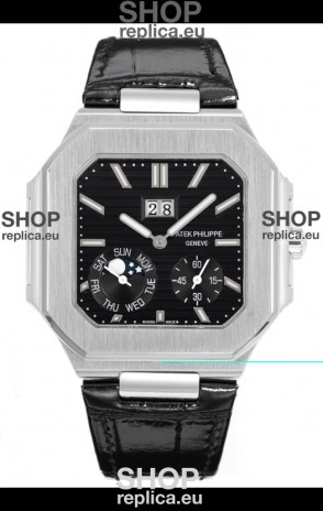 Patek Philippe Cubitus 5822 904L Steel Casing Black Dial Swiss Replica Watch