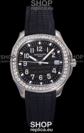 Patek Philippe Super Clone Aquanaut Stainless Steel Black Dial 38.5MM Watch 