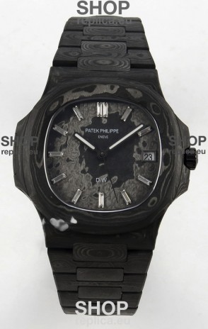 Patek Philippe Nautilus 5711 DiW Black Carbon Dial 1:1 Mirror Swiss Replica Watch