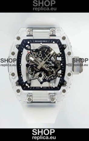 Richard Mille RM055 Transparent Sapphires Casing with Genuine Tourbillon Super Clone Watch