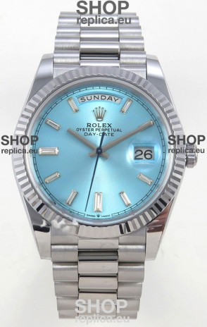 Rolex Day Date Super Clone ICE Blue Dial 40MM 220 Grams Swiss Replica watch 