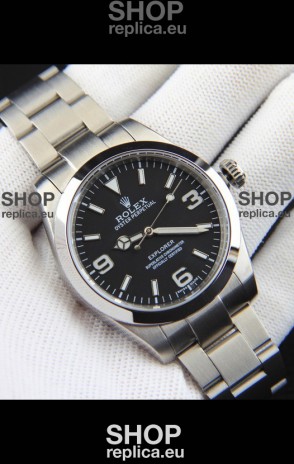 Rolex Explorer I Japanese Movement Replica Watch in Stainless Steel Black Dial 39MM