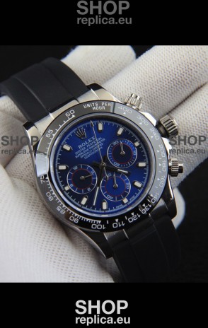 Rolex Daytona Japanese Movement Steel Casing Replica Watch in Blue Dial