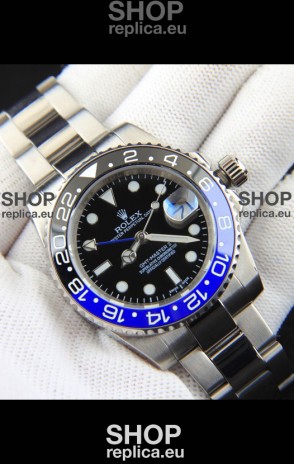 Rolex GMT Masters II Japanese Movement Replica Watch Steel Case Black Dial