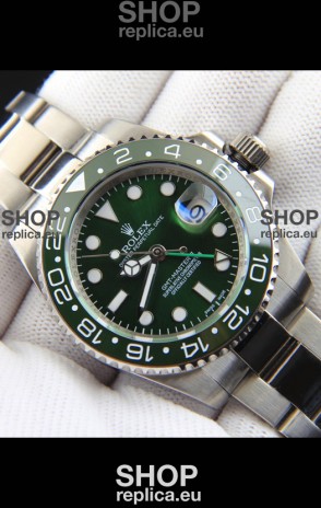 Rolex GMT Masters II Japanese Movement Replica Watch Steel Case Green Dial