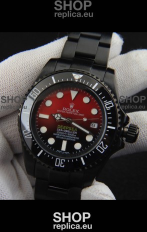 Rolex Sea Dweller Japanese Movement Replica Watch Red Dial 44MM