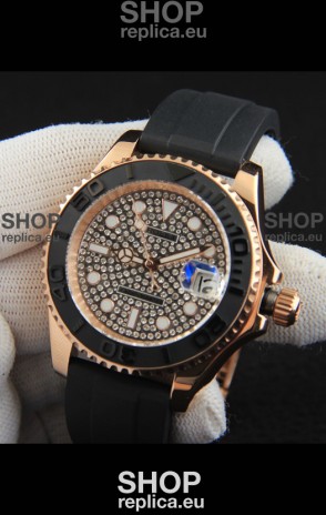 Rolex Yachtmaster Everrose Gold Japanese Replica Watch - 40MM